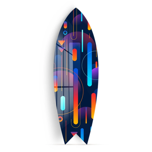 Vivantes Decorative Surfing Board in 4mm Tempered Glass-Blue Vision