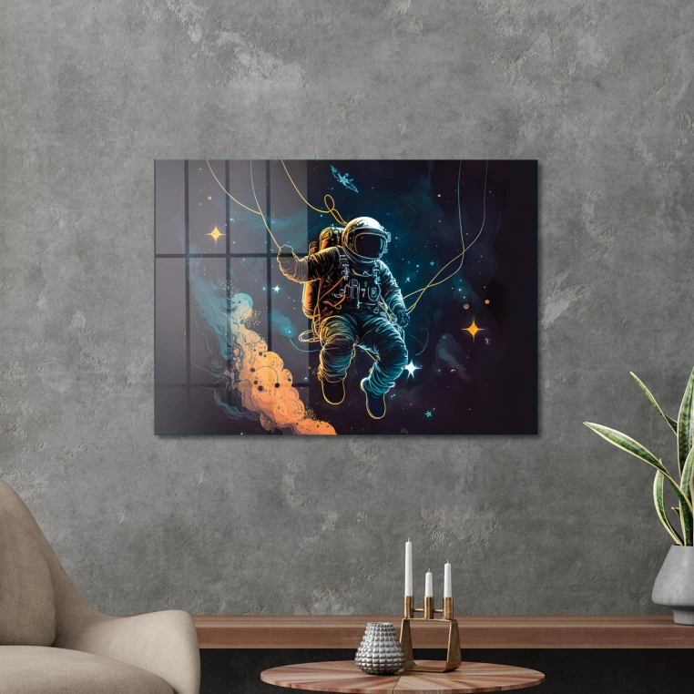 Vivantes Tempered Glass Wall Art - Astronaut