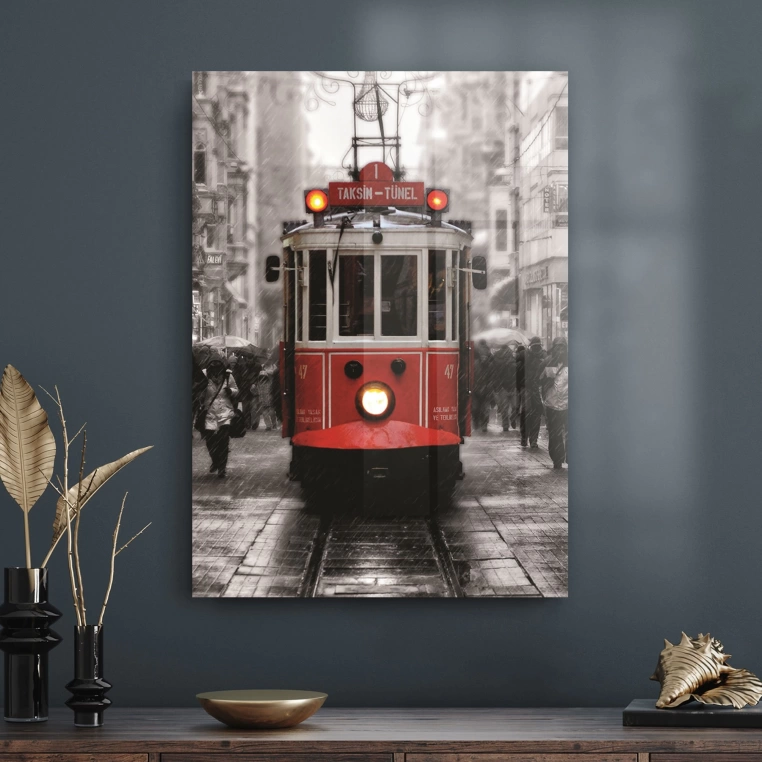 Vivantes Tempered Glass Wall Art - Tramway Beyoglu