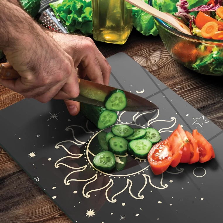 Tempered Glass Cutting Board - Sun&Moon