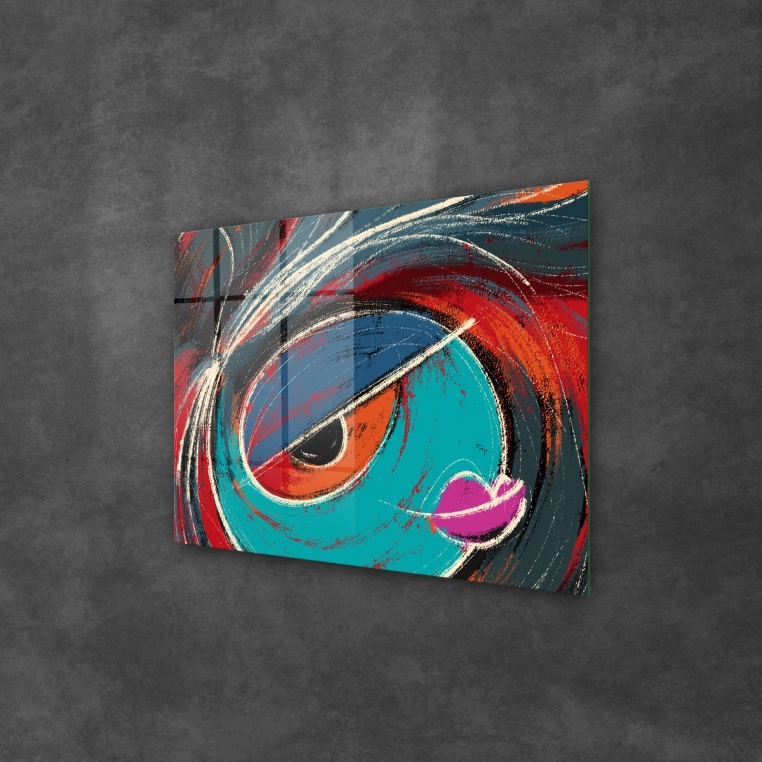 Vivantes Tempered Glass Wall Art - Free Modern Art Peacock