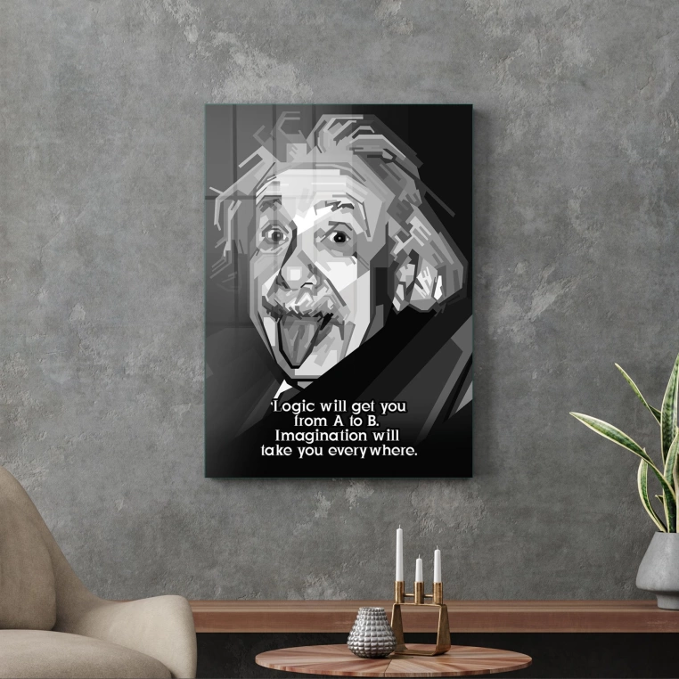 Vivantes Tempered Glass Wall Art - Einstein