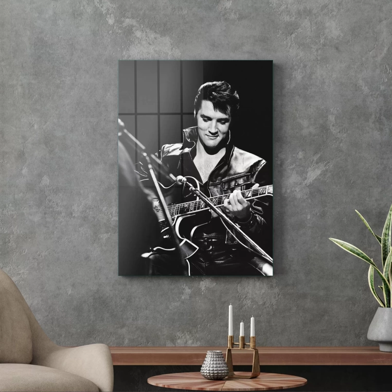 Vivantes Tempered Glass Wall Art - Elvis Presley