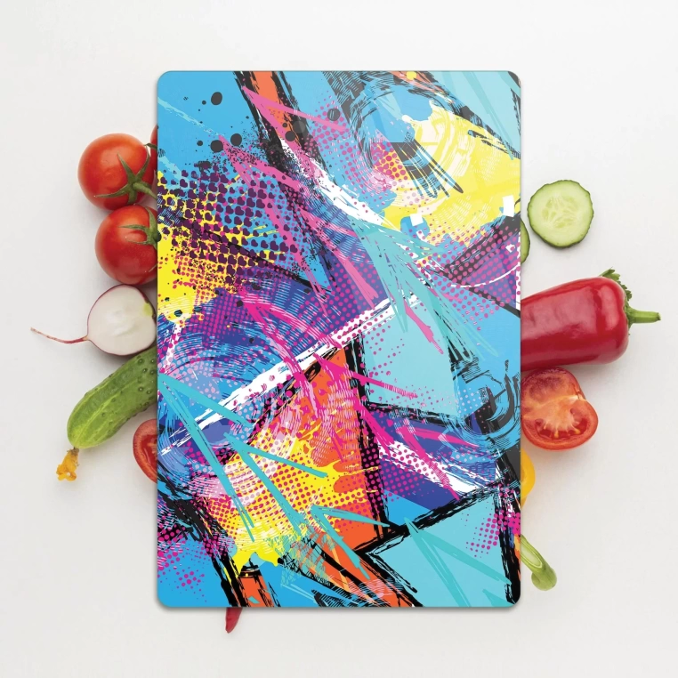 Tempered Glass Cutting Board - Mixed Color