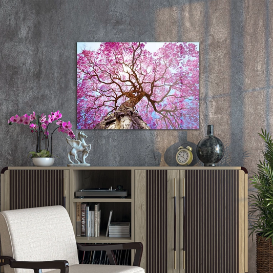 Vivantes Tempered Glass Wall Art - Purple Tree