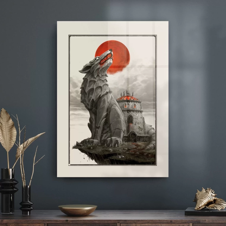 Vivantes Tempered Glass Wall Art - Strange Wolf