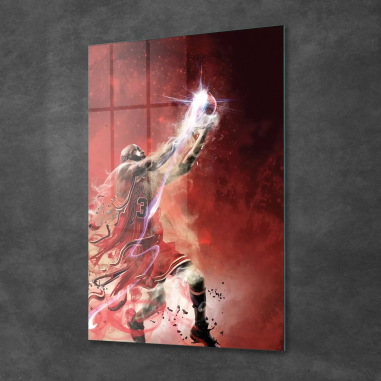 Vivantes Tempered Glass Wall Art - Michael Jordan