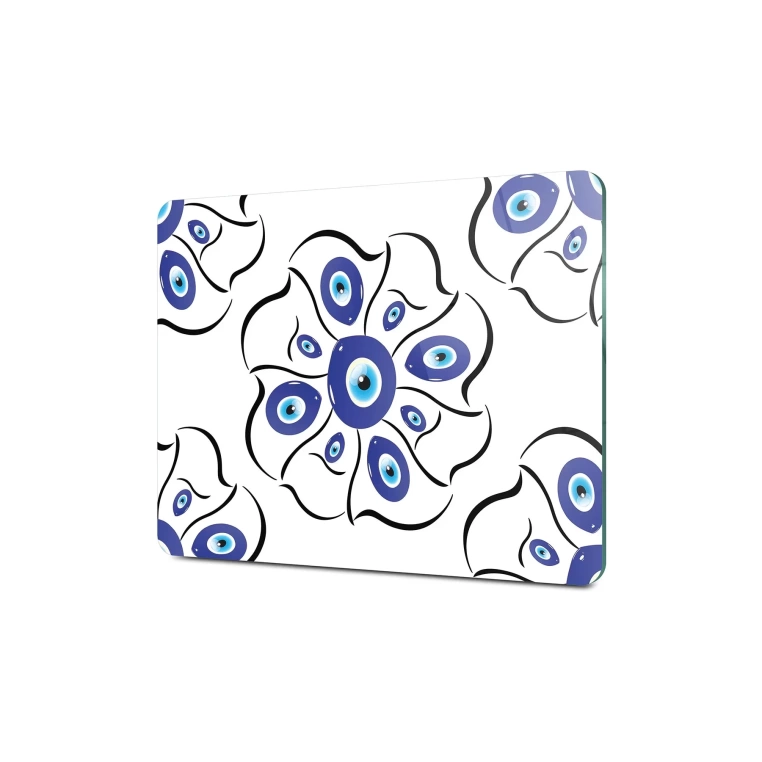 Tempered Glass Cutting Board - Evileye Flower