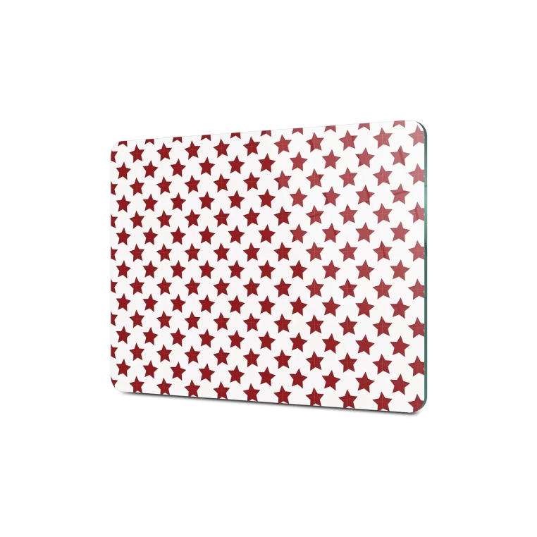 Tempered Glass Cutting Board - RedStars