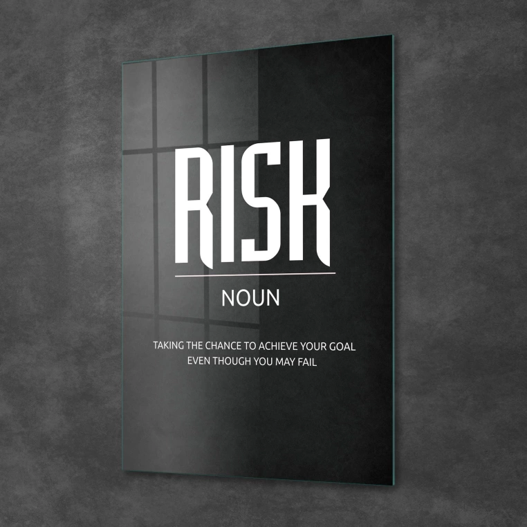 Vivantes Tempered Glass Wall Art - Risk