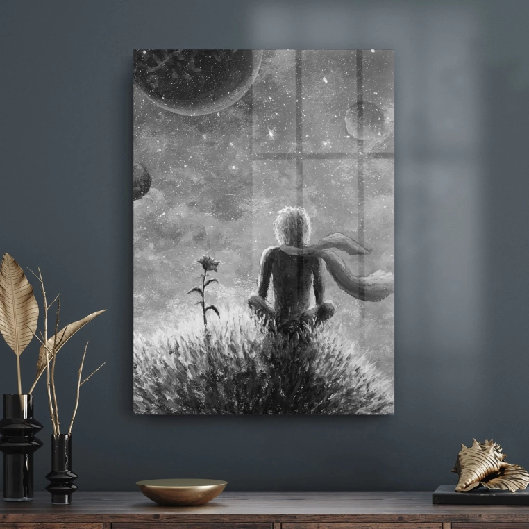 Vivantes Tempered Glass Wall Art - Lonely man