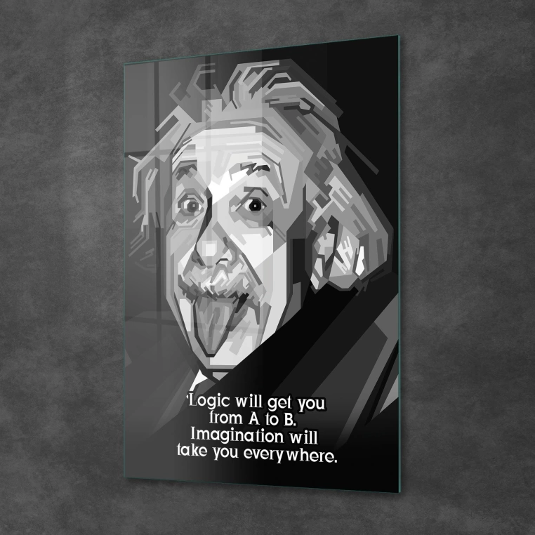 Vivantes Tempered Glass Wall Art - Einstein