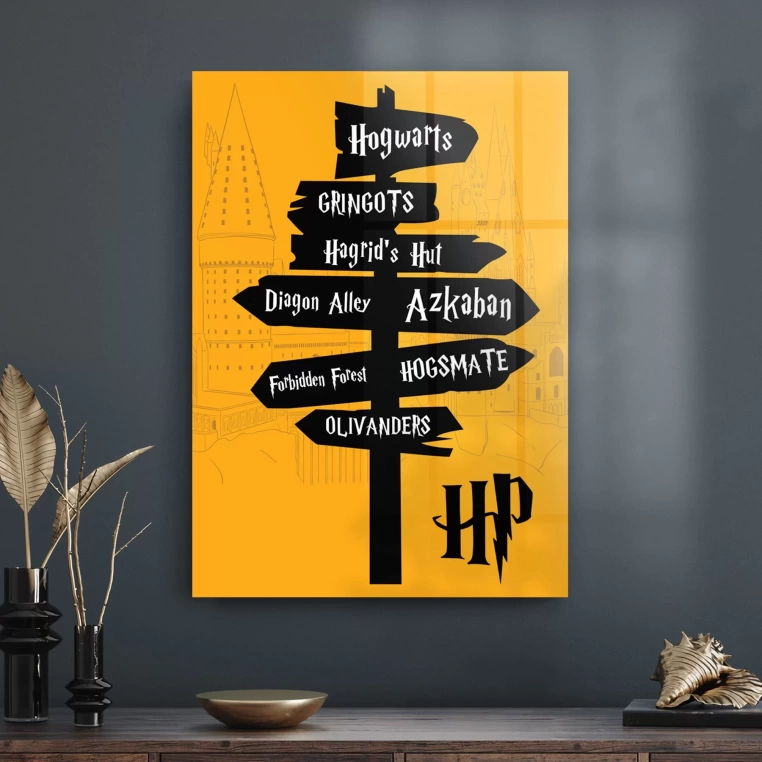 Vivantes Tempered Glass Wall Art - Harry Potter Sign