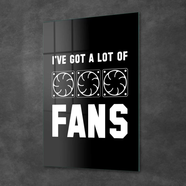 Vivantes Tempered Glass Wall Art - Fans