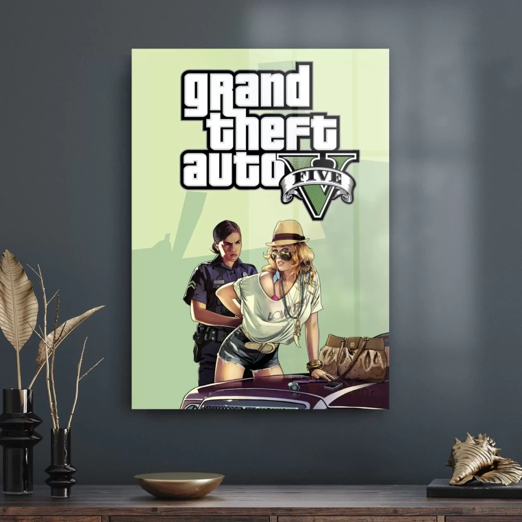 Vivantes Tempered Glass Wall Art - GTA 5