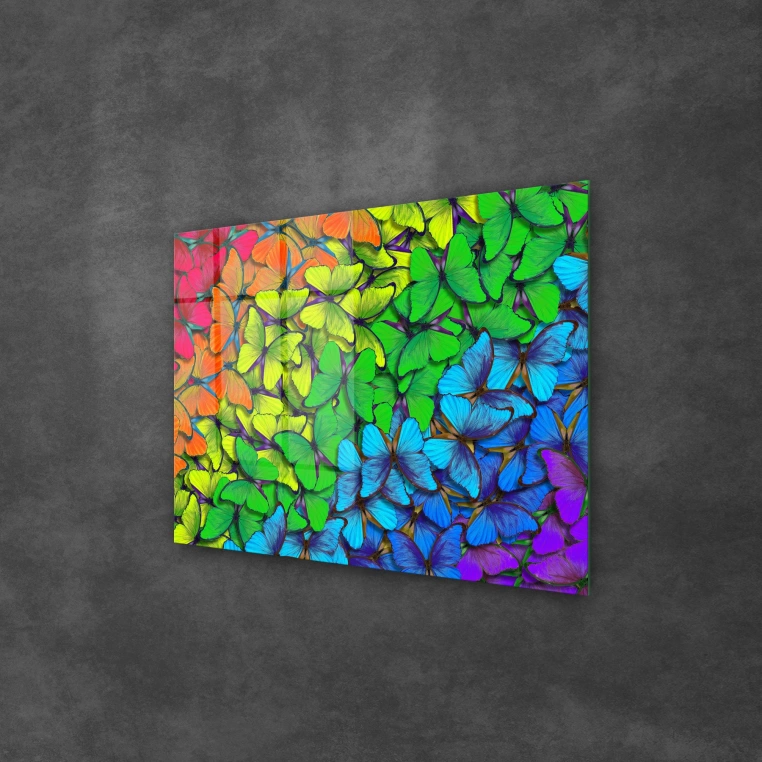 Vivantes Tempered Glass Wall Art - Rainbow garden