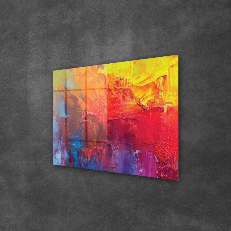 Vivantes Tempered Glass Wall Art - Abstract Sun