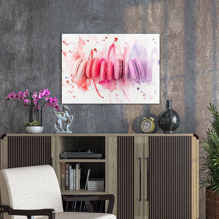 Vivantes Tempered Glass Wall Art - Pinky Macarons