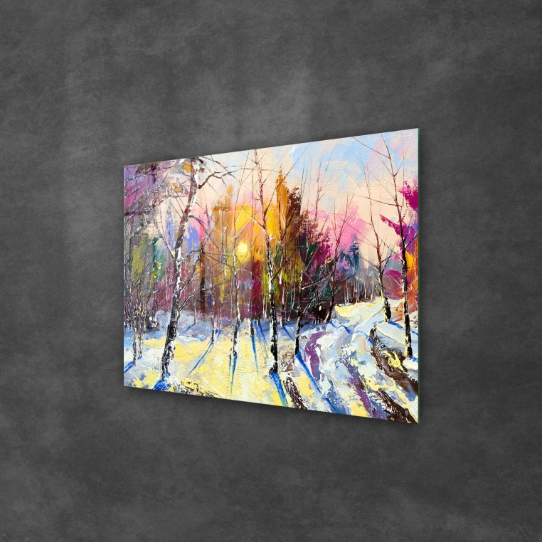 Vivantes Tempered Glass Wall Art - Forest at Noon