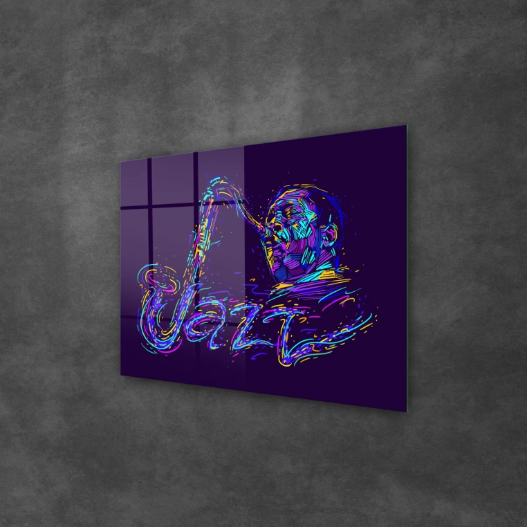 Vivantes Tempered Glass Wall Art - Jazz in Colors