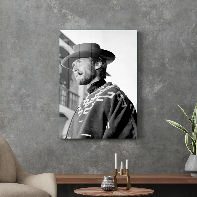 Vivantes Tempered Glass Wall Art - Clint Eastwood