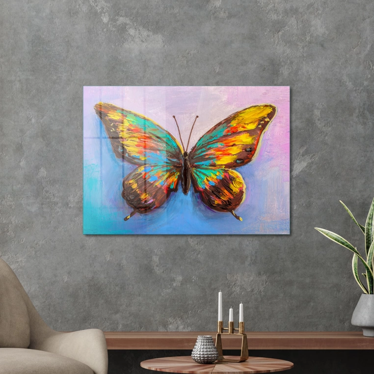 Vivantes Tempered Glass Wall Art - Giant Butterfly