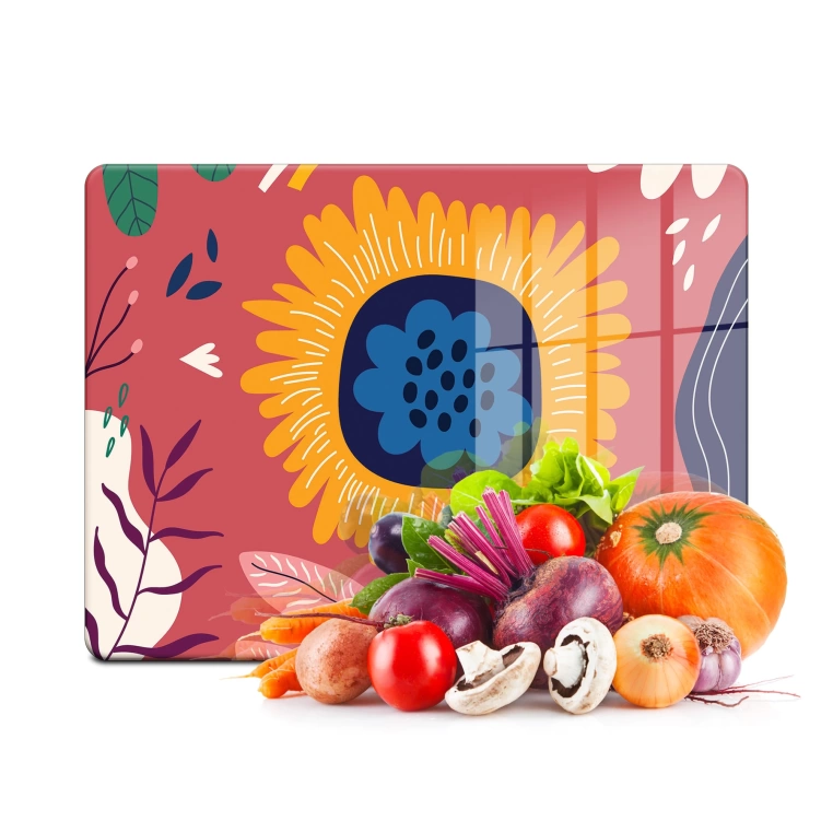 Tempered Glass Cutting Board - WildSunflower