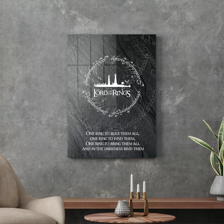 Vivantes Tempered Glass Wall Art - Lord of the Rings Mrbl