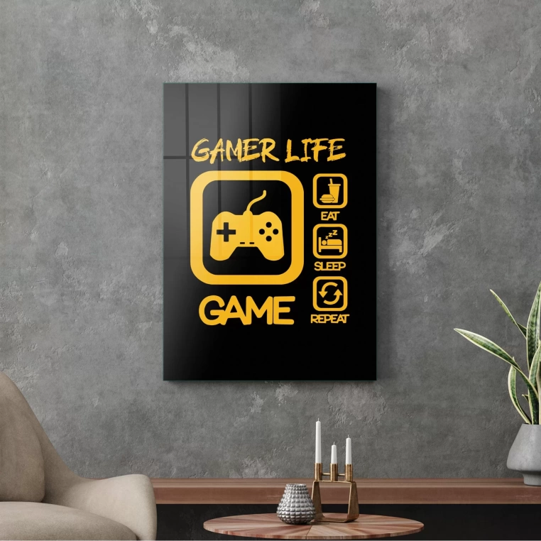 Vivantes Tempered Glass Wall Art - Gamer Life