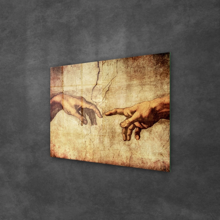 Vivantes Tempered Glass Wall Art - Michelangelo Buonarroti