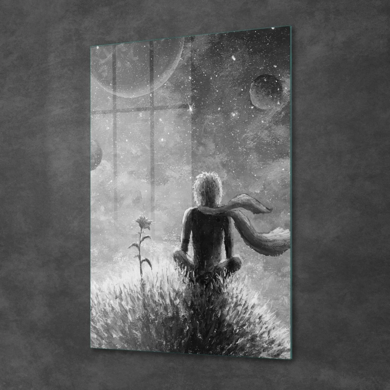 Vivantes Tempered Glass Wall Art - Lonely man