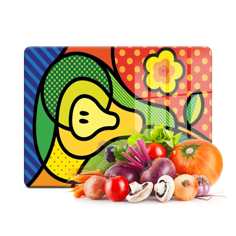 Tempered Glass Cutting Board - Green Pear