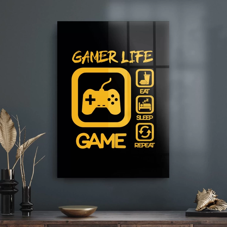 Vivantes Tempered Glass Wall Art - Gamer Life