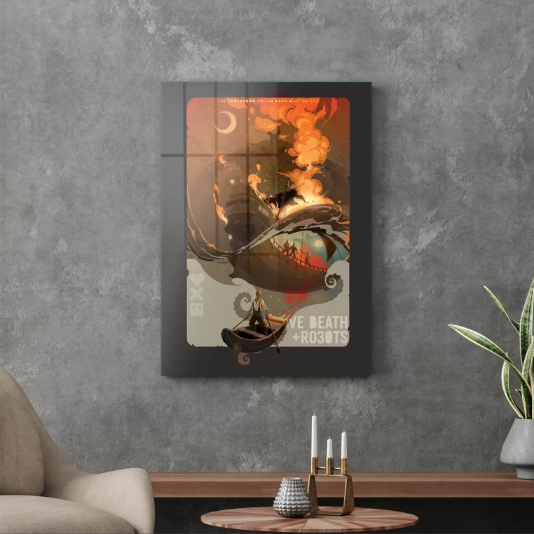 Vivantes Tempered Glass Wall Art - Death Robots