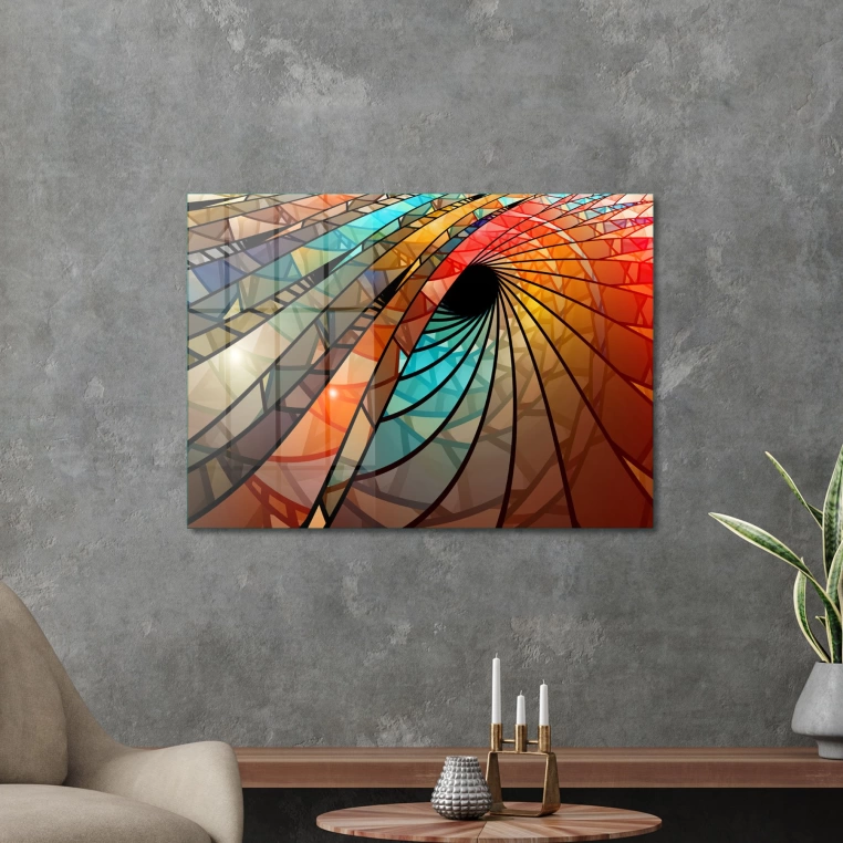 Vivantes Tempered Glass Wall Art - Colorful window art