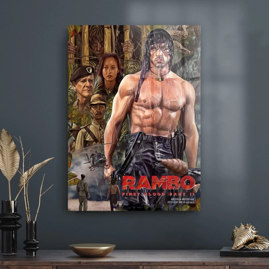 Vivantes Tempered Glass Wall Art - Rambo