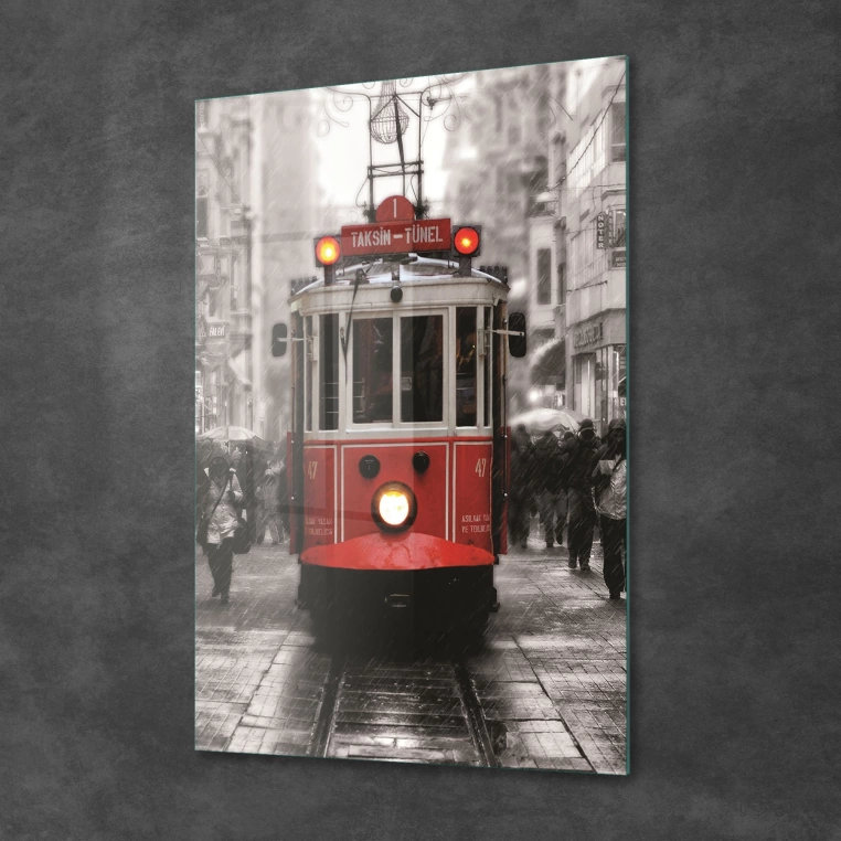 Vivantes Tempered Glass Wall Art - Tramway Beyoglu