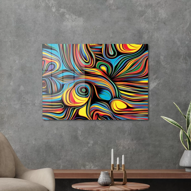 Vivantes Tempered Glass Wall Art - colorful art