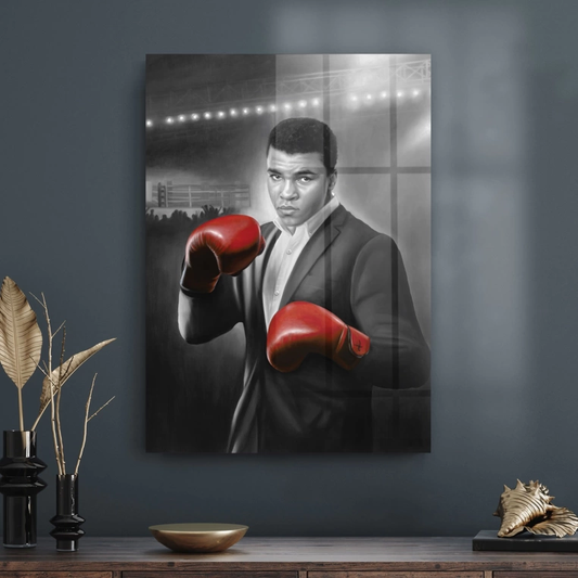 Vivantes Tempered Glass Wall Art - Muhammad Ali the Legend B