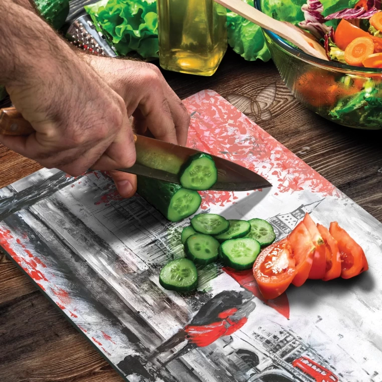 Tempered Glass Cutting Board - London