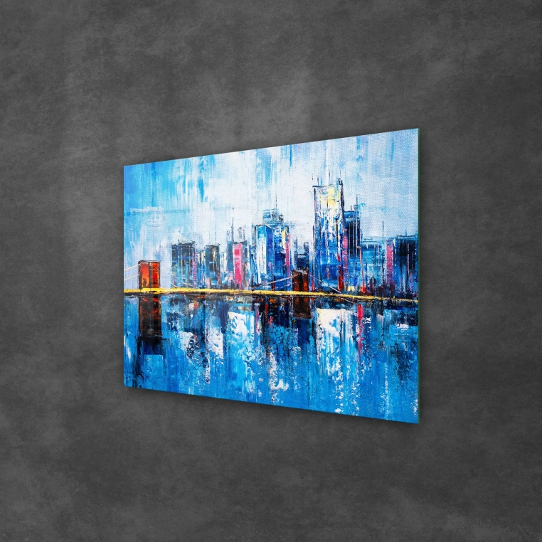 Vivantes Tempered Glass Wall Art - The City by the Sea