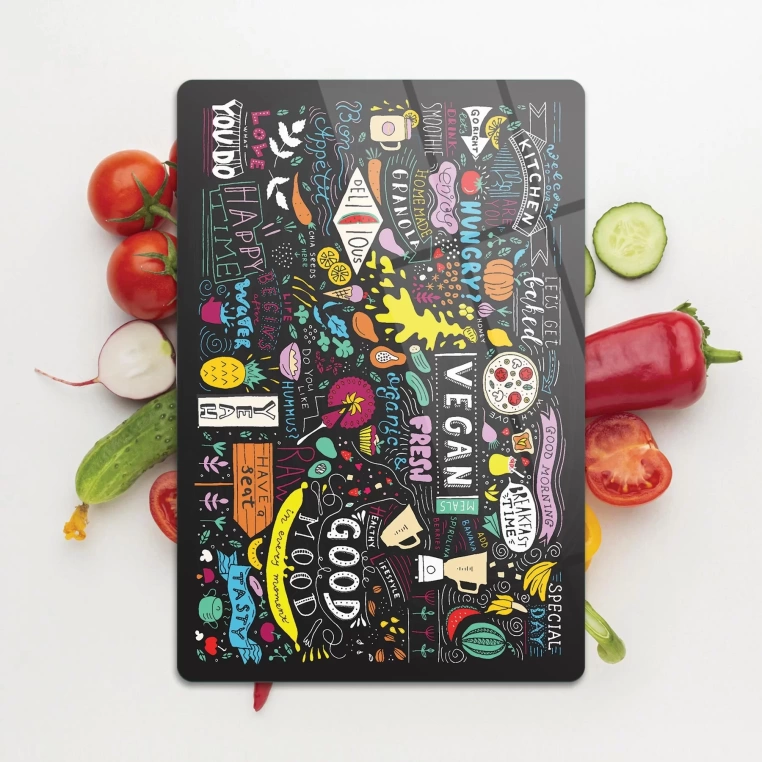 Tempered Glass Cutting Board - Vegan Board