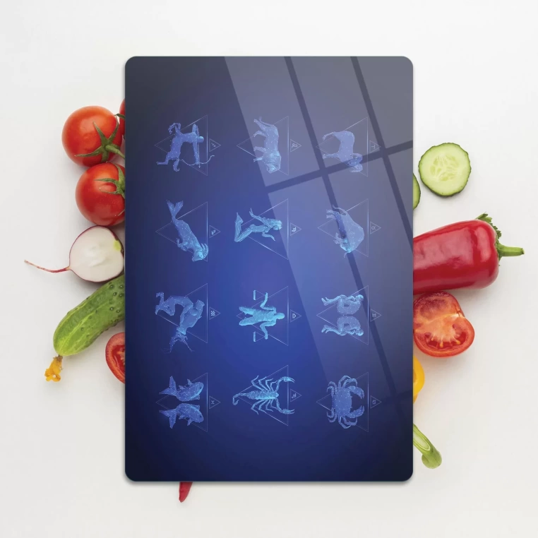 Tempered Glass Cutting Board - Horoscope