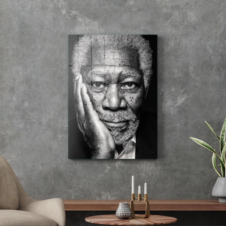 Vivantes Tempered Glass Wall Art - Morgan Freeman