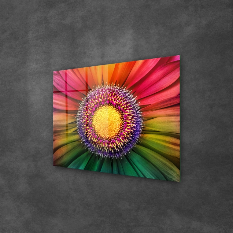 Vivantes Tempered Glass Wall Art - Sunflower