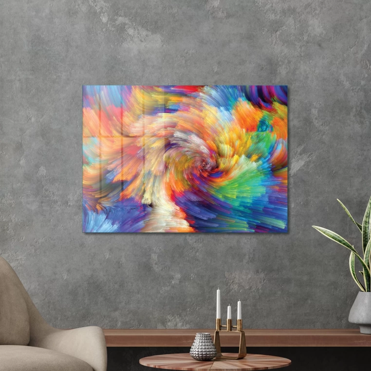 Vivantes Tempered Glass Wall Art - Abstract infinity