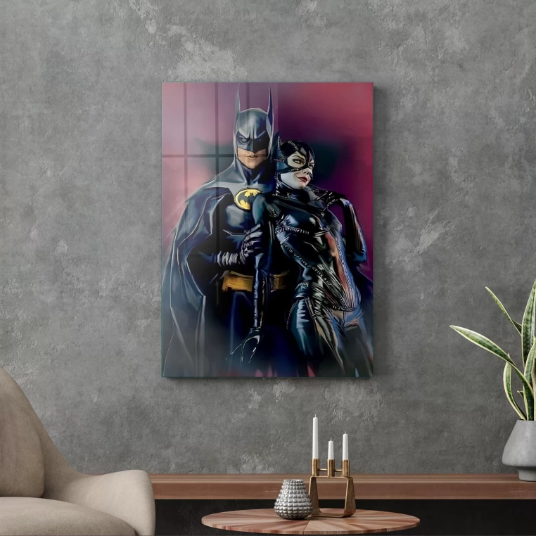 Vivantes Tempered Glass Wall Art - Batman Catwoman