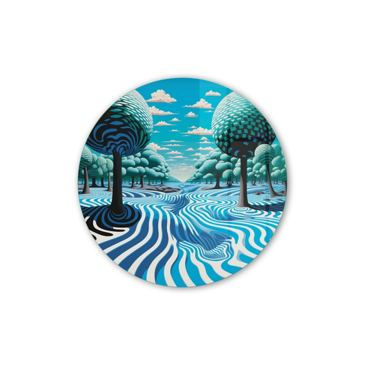 Vivantes Circle Glass Wall Art in 12" Diameter-LaLa Land