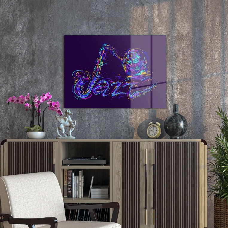 Vivantes Tempered Glass Wall Art - Jazz in Colors