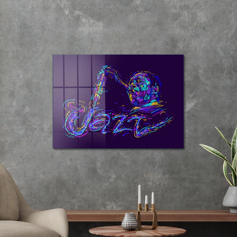 Vivantes Tempered Glass Wall Art - Jazz in Colors